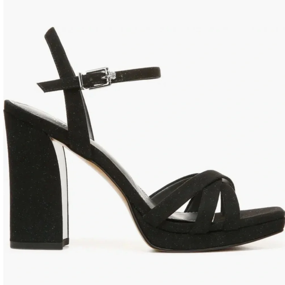 Franco Sarto Damalis Platform Sandal - Black Galaxy - size 8